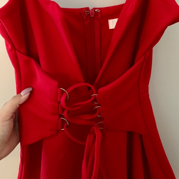 Boutique Deep V Neck Dress - Picture 2 of 4